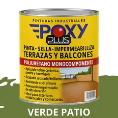 EPOXY - TERRAZAS Y BALCONES- Pinta Sella e Impermeabiliza - 1L VERDE PATIO