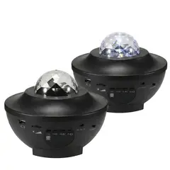 GENERICO - Pack 2 Proyector De Galaxia Estrellas Led Y Sonido Bluetooth