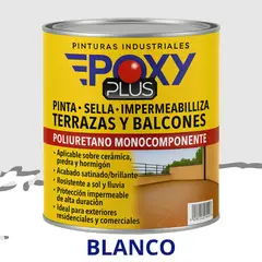 EPOXY - TERRAZAS Y BALCONES- Pinta Sella e Impermeabiliza - 1L BLANCO