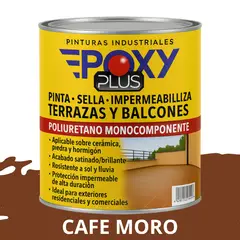 EPOXY - TERRAZAS Y BALCONES- Pinta Sella e Impermeabiliza - 1L CAFE MORO