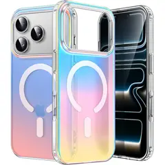 COMPUTECH - Carcasa / Funda Compatible Magsafe Para iPhone 17 Pro Max Holográfica