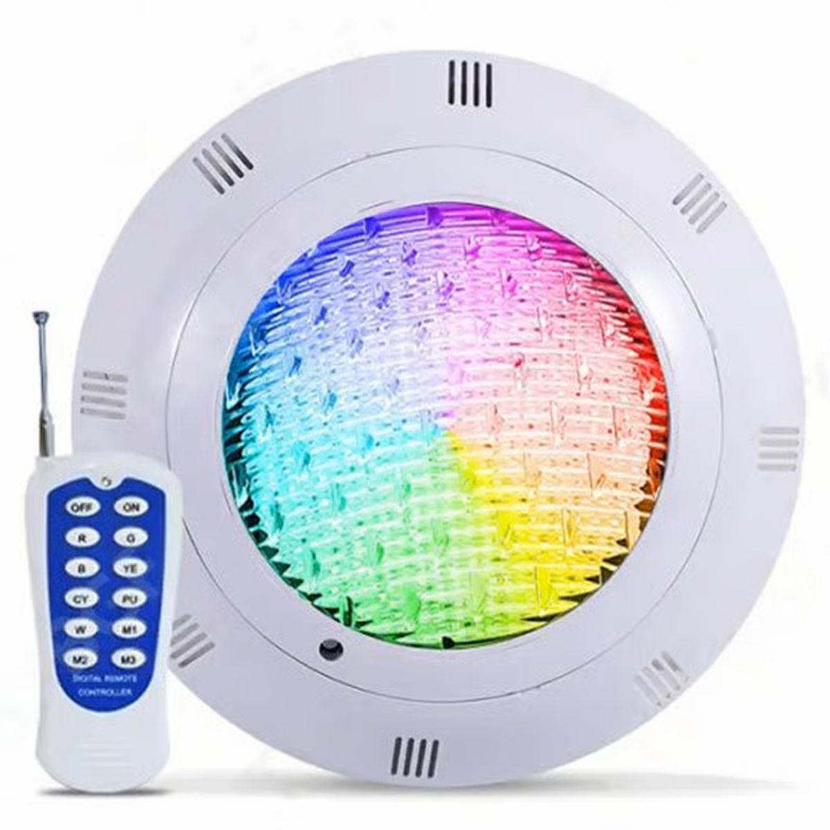 GENERICO - Foco Led Piscina Multicolor Rgb 9W 12v + Control Remoto