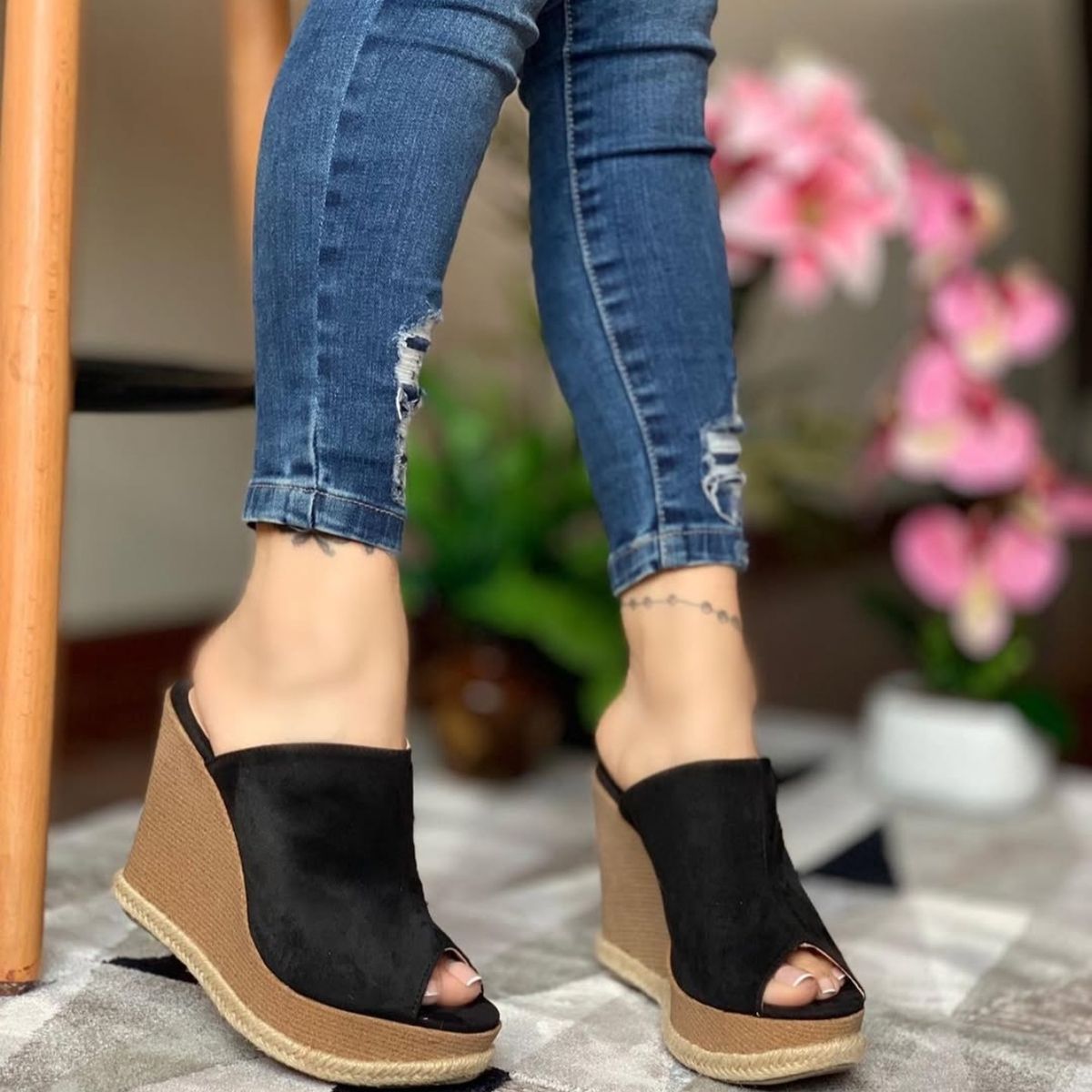 SNOOPY - Sandalias  Mujer con Plataforma M434  Horma Pequeña