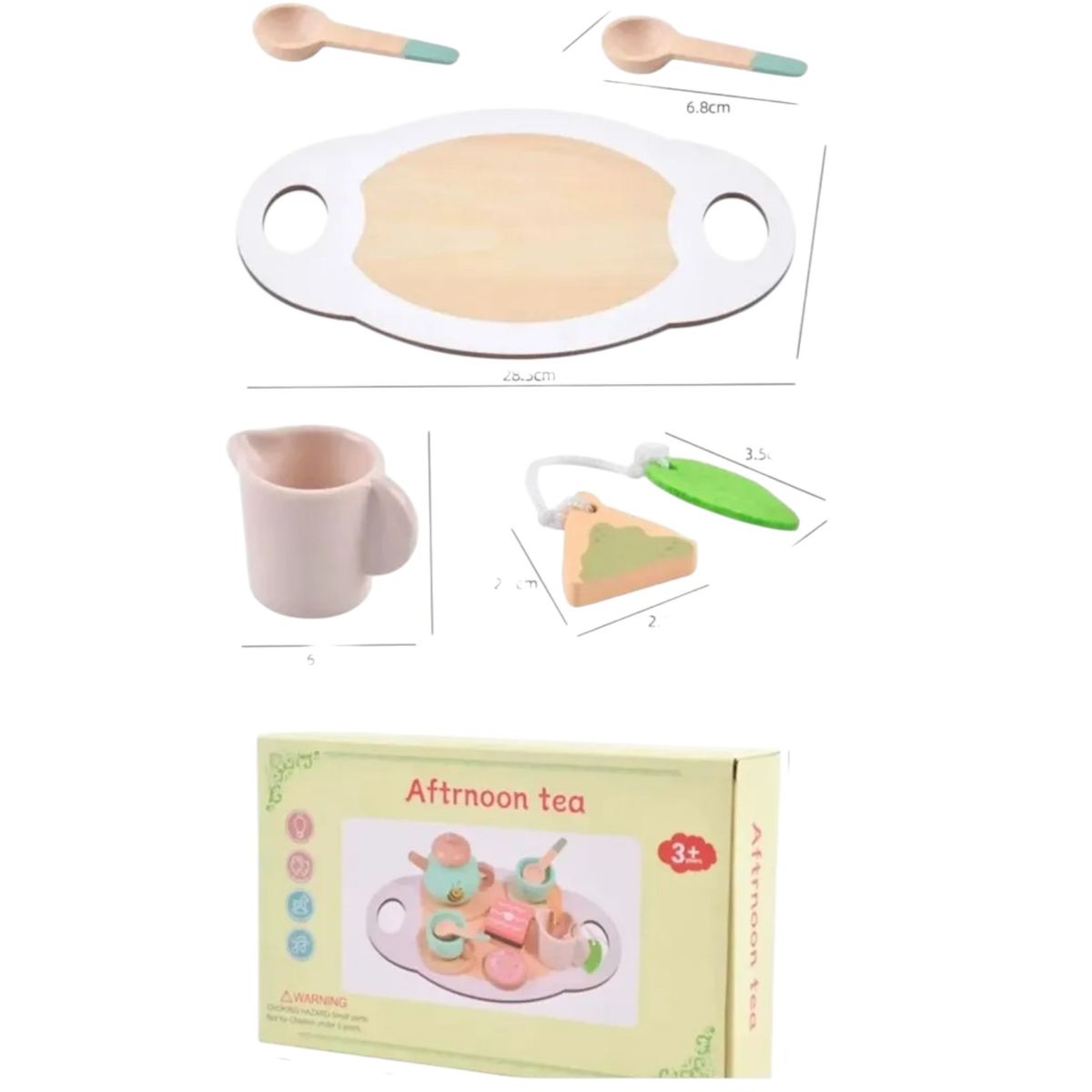 GENERICO - JUEGO DE TE PARA NIÑOS DE MADERA DIDACTICO