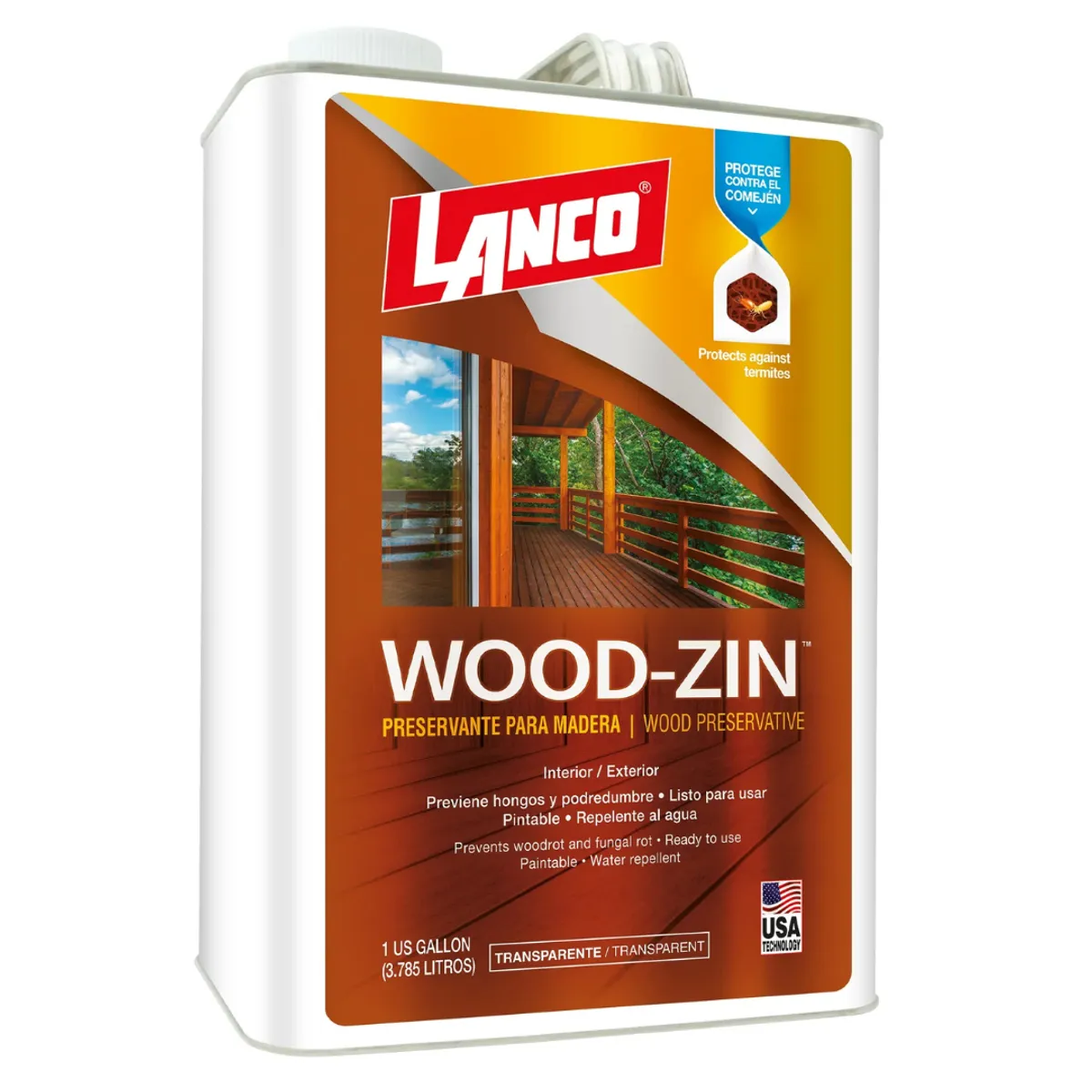 LANCO - Preservante Madera Wood-zin 1 Galón Lanco