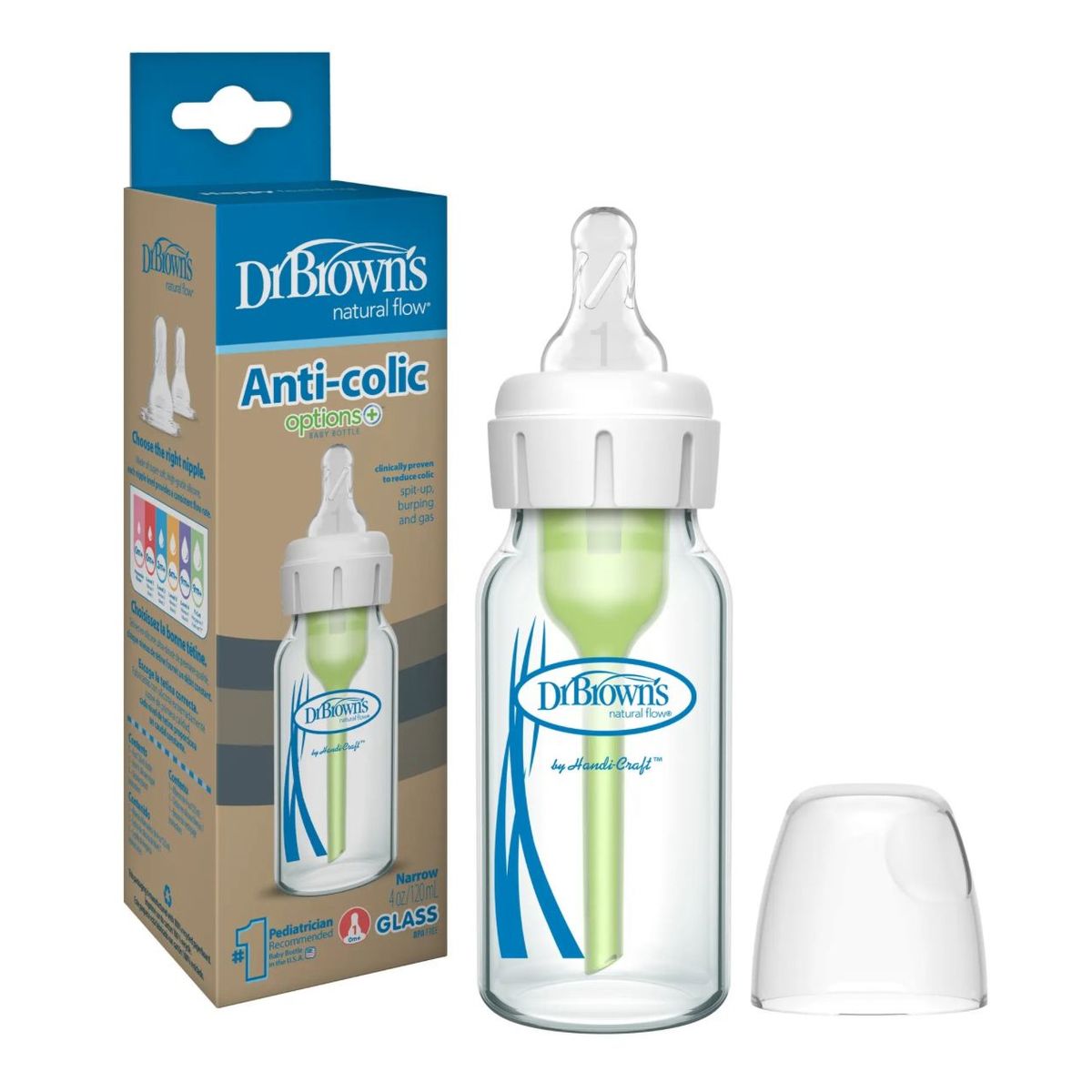 DR BROWNS - Mamadera Estándar Anticólico Vidrio Options+ 120ml Dr browns