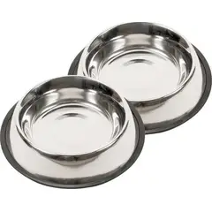 GENERICO - Pack 2 platos acero inoxidable 64oz