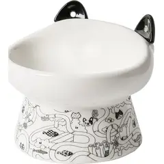 GENERICO - Plato cerámica orejas cuchara mascotas