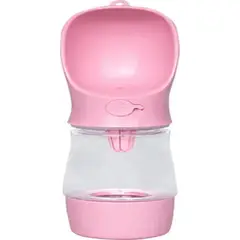 GENERICO - Botella agua portátil mascotas 258ml color rosado