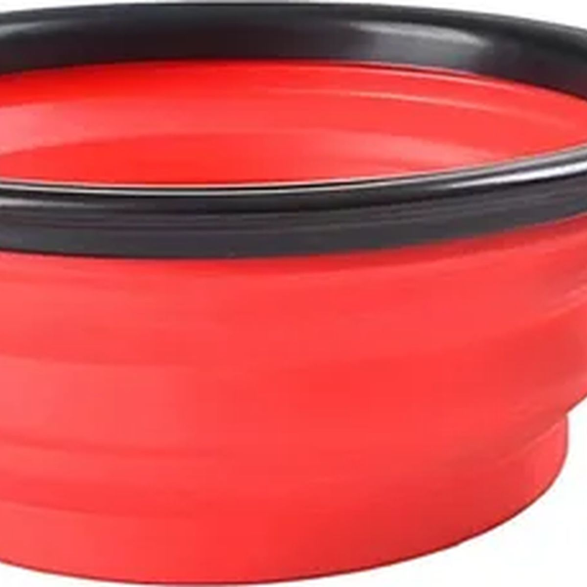 GENERICO - Plato goma plegable portátil mascotas color rojo