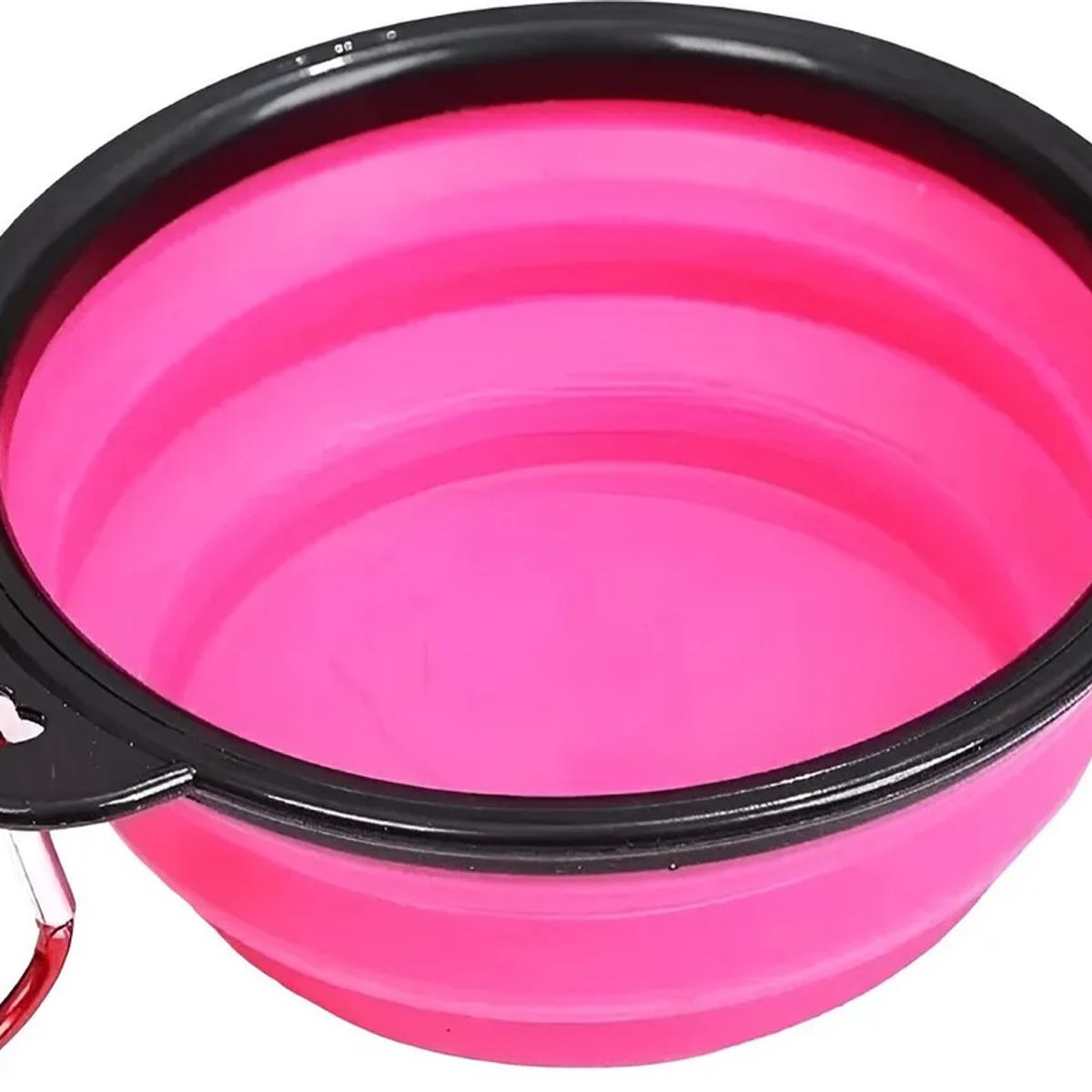 GENERICO - Plato goma plegable portátil mascotas color rosado