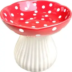 GENERICO - Plato elevado cerámica lunares mascotas