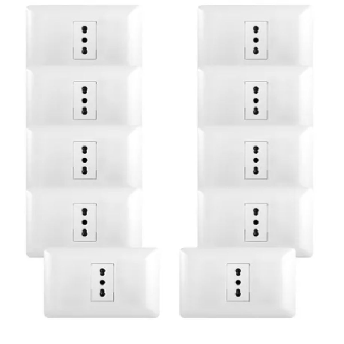 WANT - PACK 10 TOMACORRIENTE SIMPLE10/16A 250V BLANCO