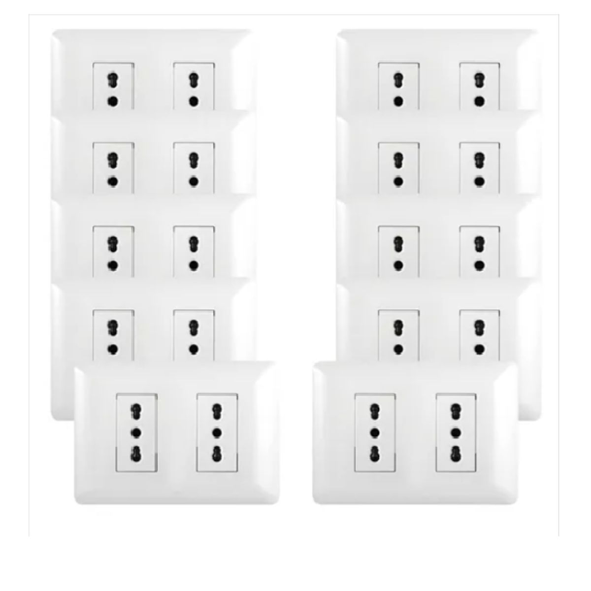 WANT - PACK 10 TOMACORRIENTE DOBLE10/16A 250V BLANCO