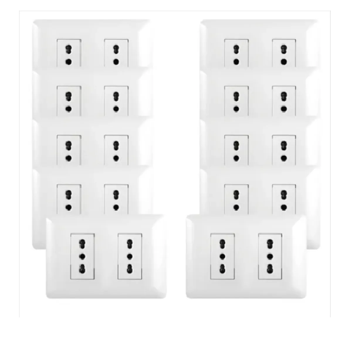 WANT - PACK 10 TOMACORRIENTE DOBLE10/16A 250V BLANCO