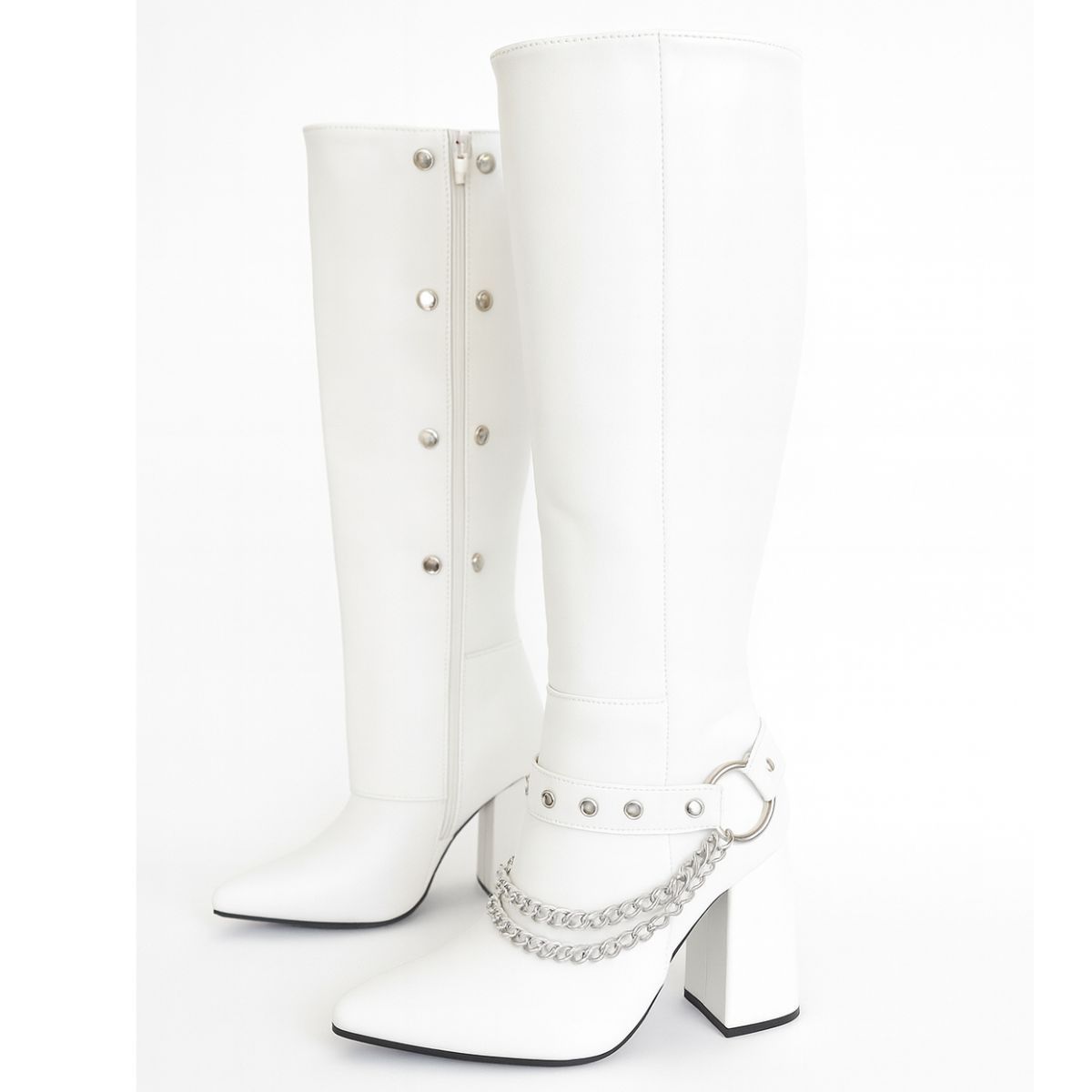 BOTELI - Botas Blancas 4 EN 1 para Mujer con Tacón 5Y16-10