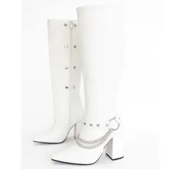 BOTELI - Botas Blancas 4 EN 1 para Mujer con Tacón 5Y16-10