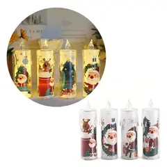 GENERICO - Pack X12 Velas Navideñas Con Luces Led Decorativa Navidad
