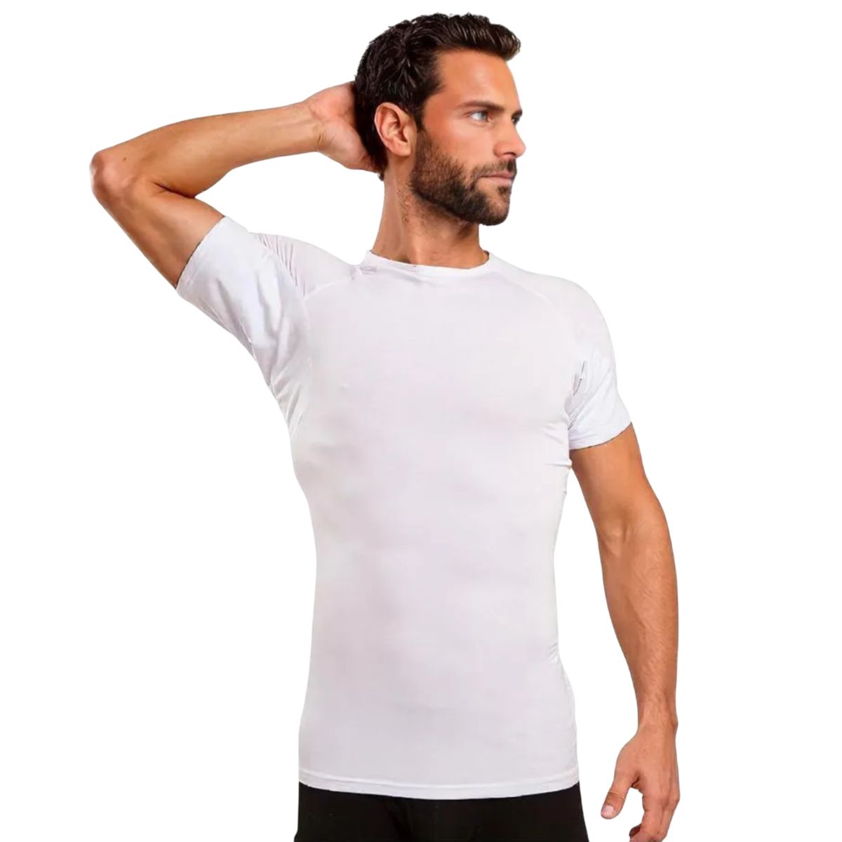 UNDER TEE - Camiseta Interior con Almohadillas Antisudor - Blanco