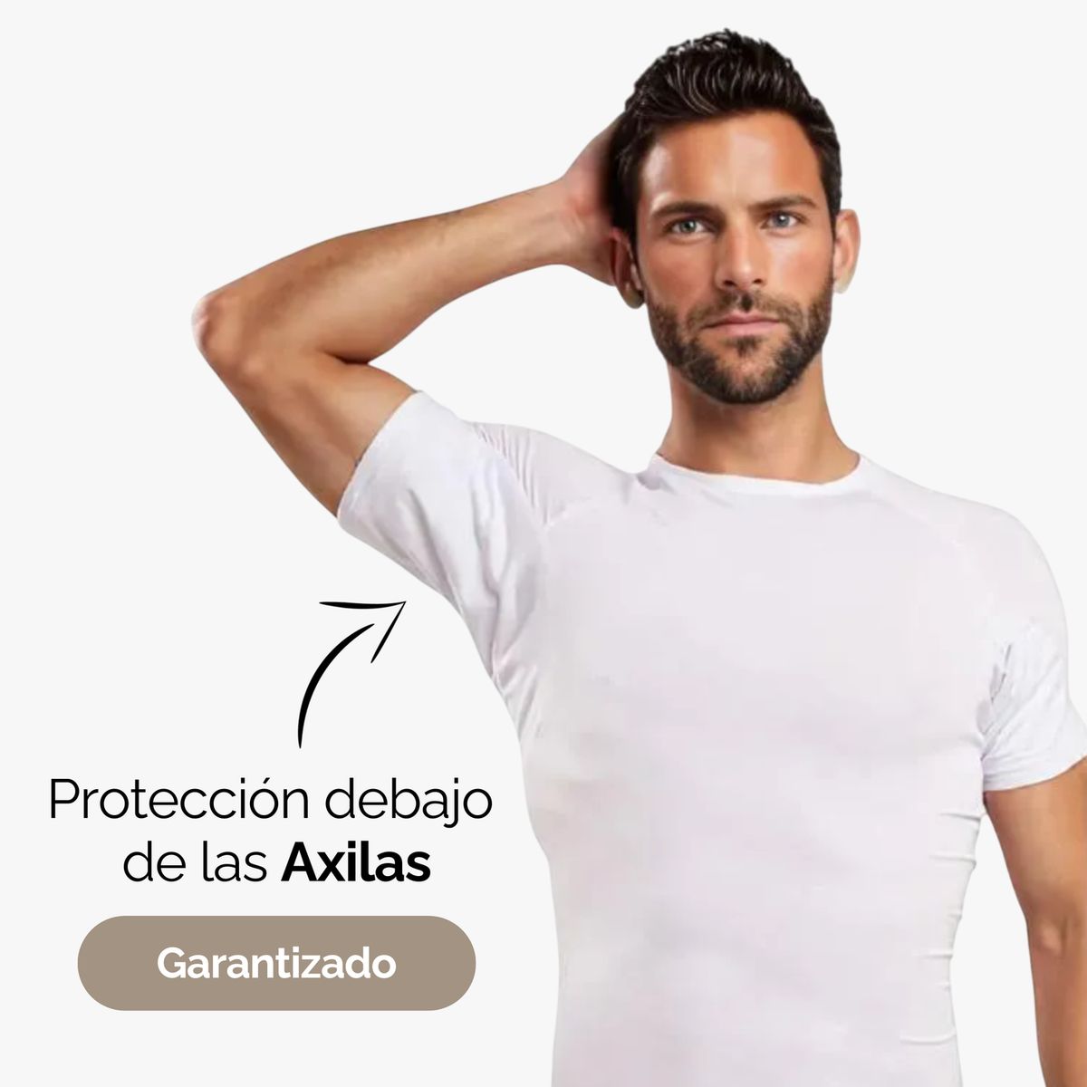 UNDER TEE - Camiseta Interior con Almohadillas Antisudor - Blanco