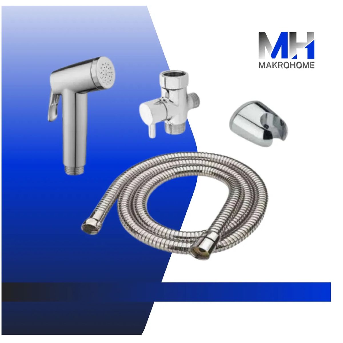 INOXCROM - Kit Ducha Bidet Arabe Cromada Acero Inoxidable Llave De Paso