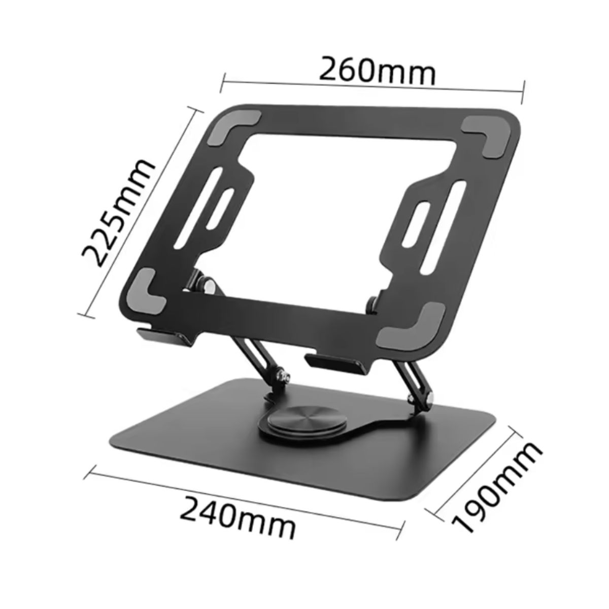 GENERICO - Soporte Para Notebook Negro Laptop Tablet iPad Base Rotación 360º