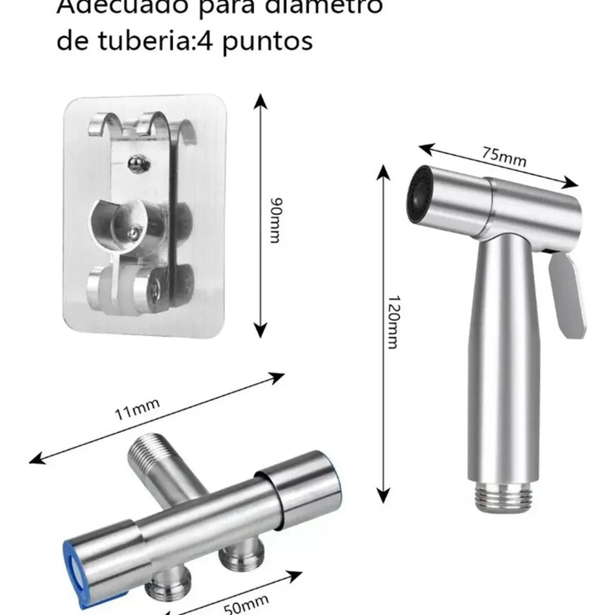 GENERICO - Ducha Bidet Kit Completo Inodoro Acero Inoxidable