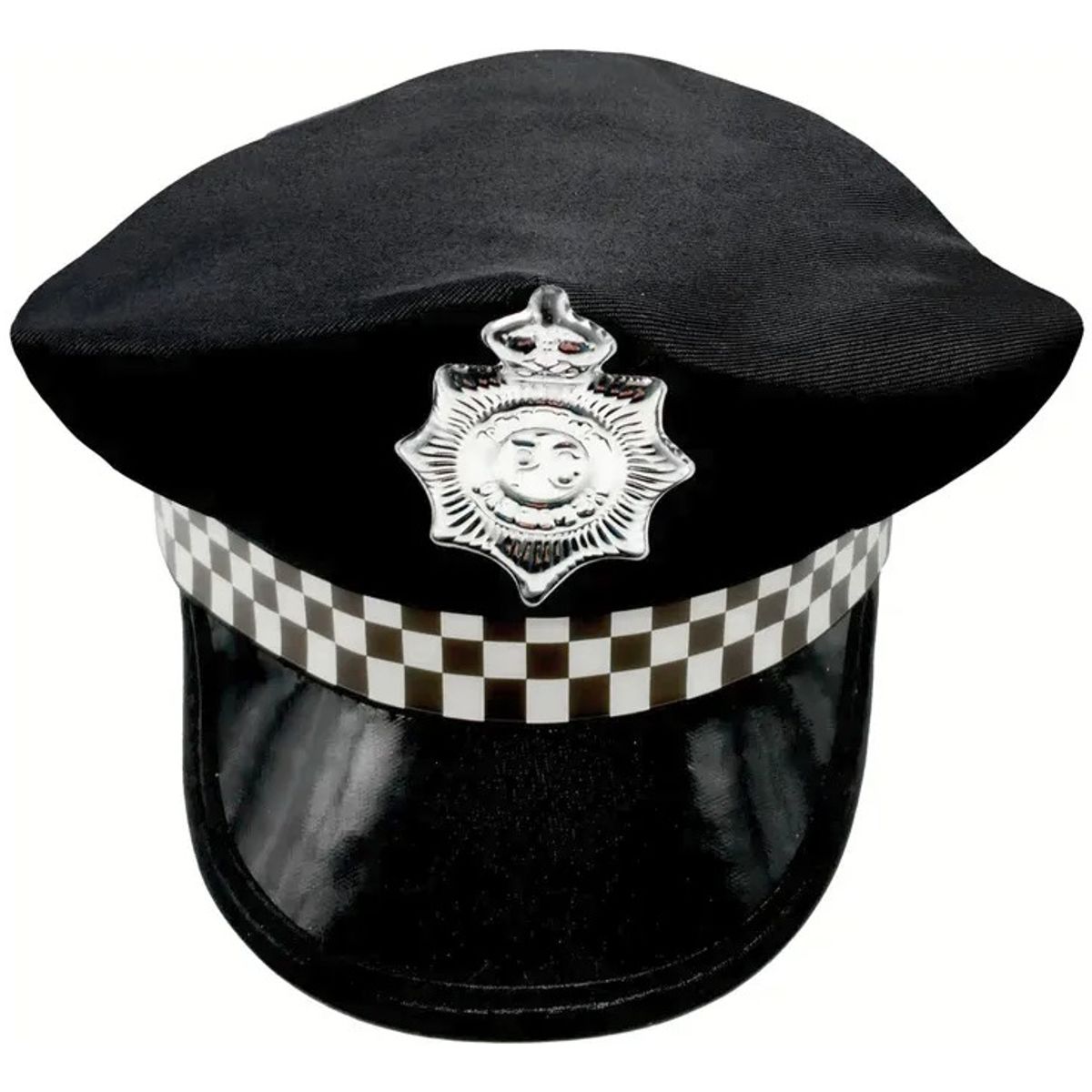 GENERICO - SOMBRERO GORRO DE POLICIA NEGRO