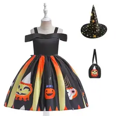 DANK - Vestido de niña Calabaza Mágica