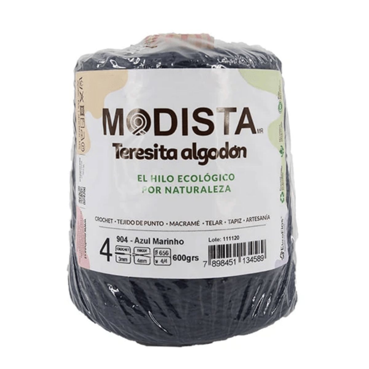 MODISTA - Hilo Algodón Modista Teresita 600gr Crochet n°3, Palillo n°4