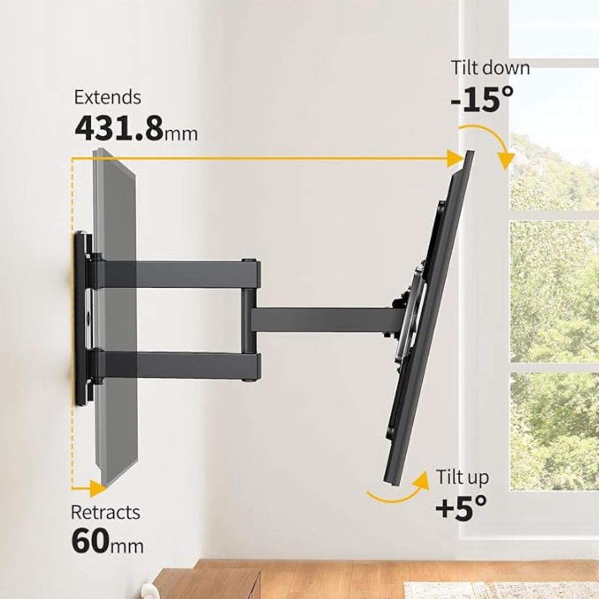 GENERICO - Soporte Tv Pared 14 -55 Pulgadas 50 kg con Brazo