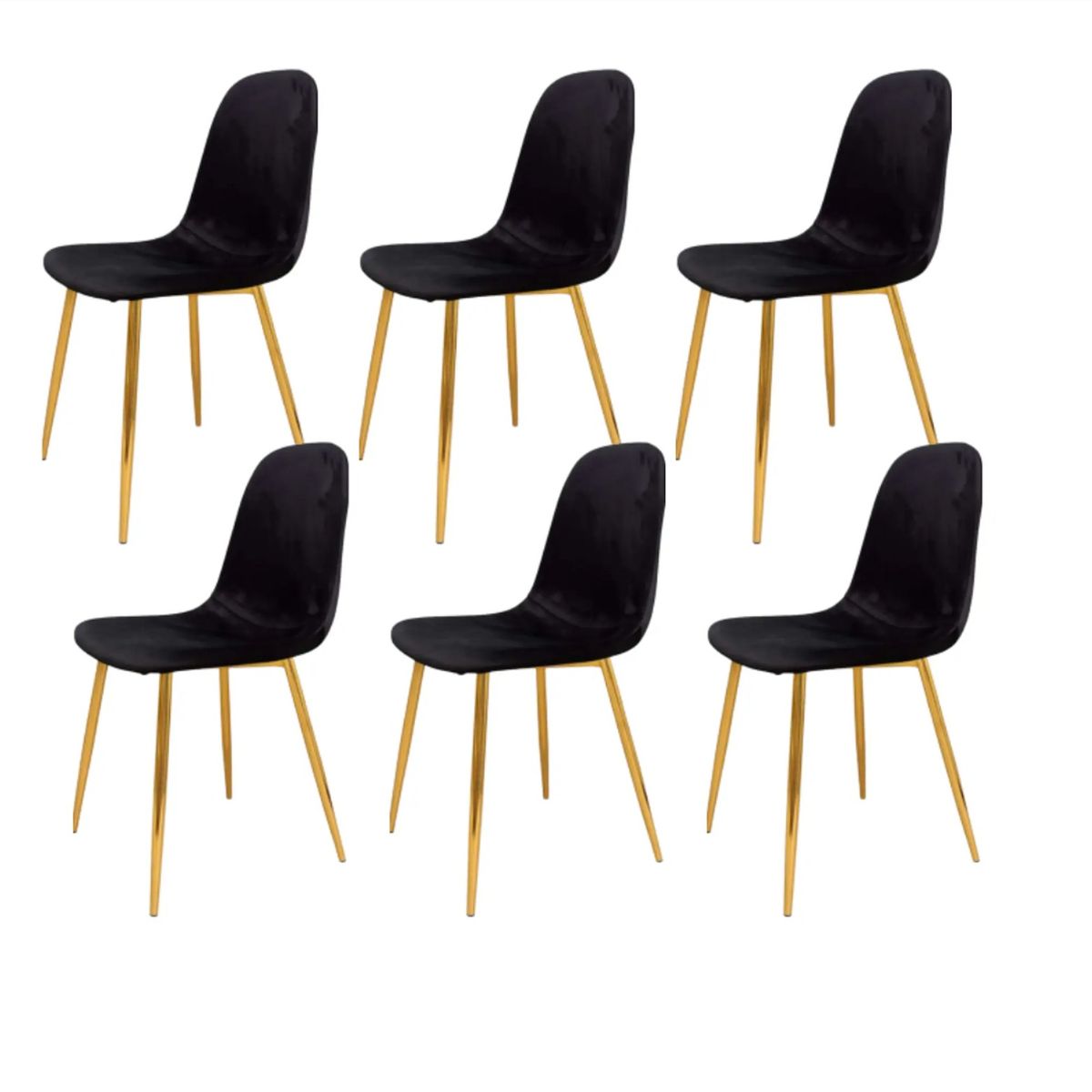 CORI CORI - Pack 6 Sillas Scoop Velvet Gold