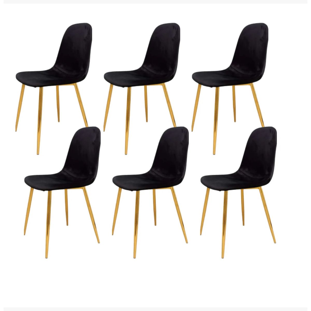 CORI CORI - Pack 6 Sillas Scoop Velvet Gold