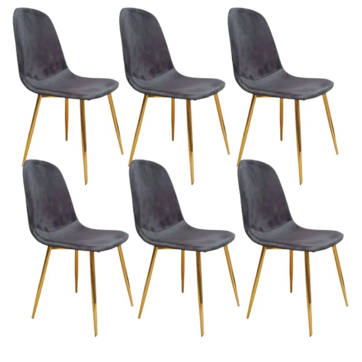 CORI CORI - Pack 6 Sillas Scoop Velvet Gold