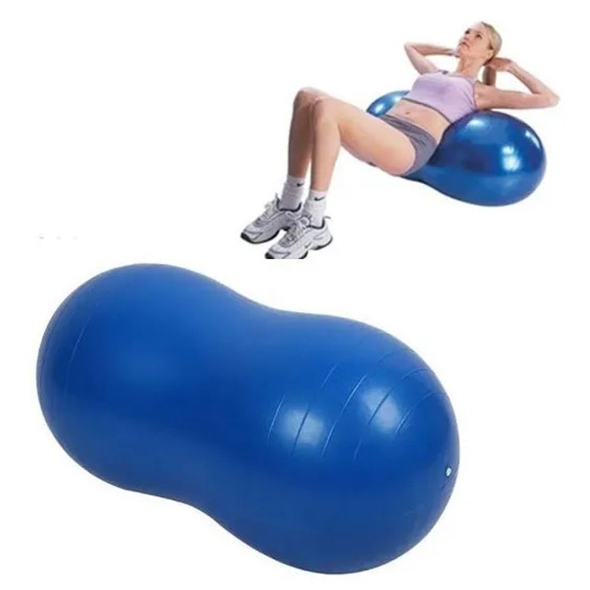 GENERICO - Balón Ovalado Pilates Yoga Tipo Maní 90x45cm Rehabilitación