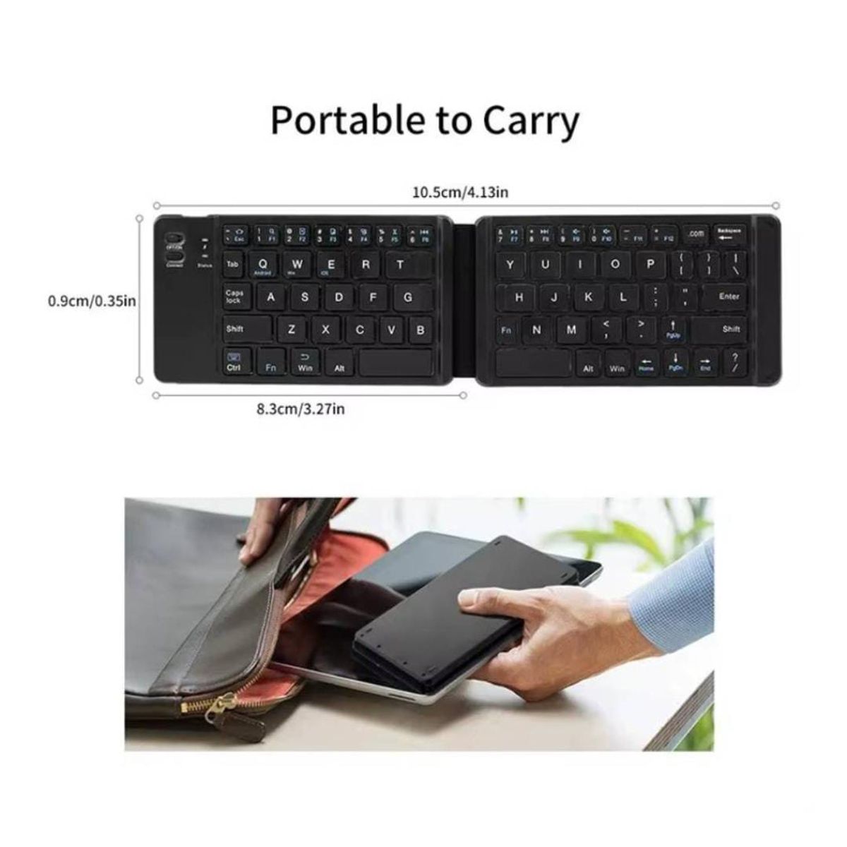 IRM - Mini Teclado Inalámbrico Plegable Portátil Bluetooth