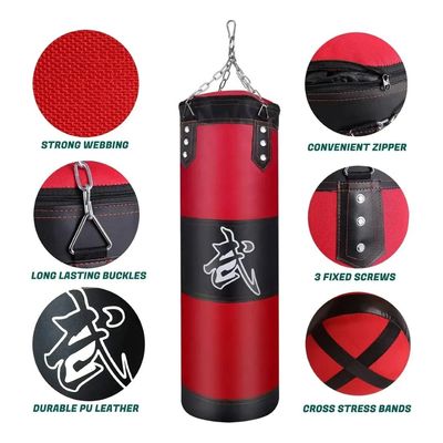 Imagen 2 del producto Guantes De Boxeo + Juego De Ejercicios Con Sacos Arena Rojo U