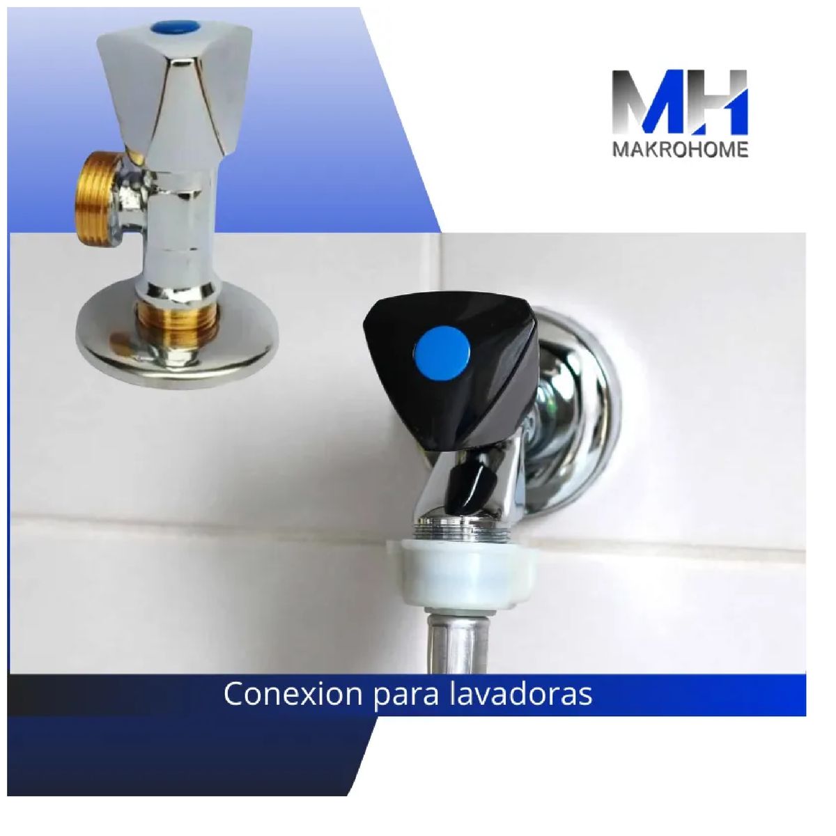 GENERICO - Llave Angular Para Lavadora Bombata He Media X Tres Cuartos Aquakit