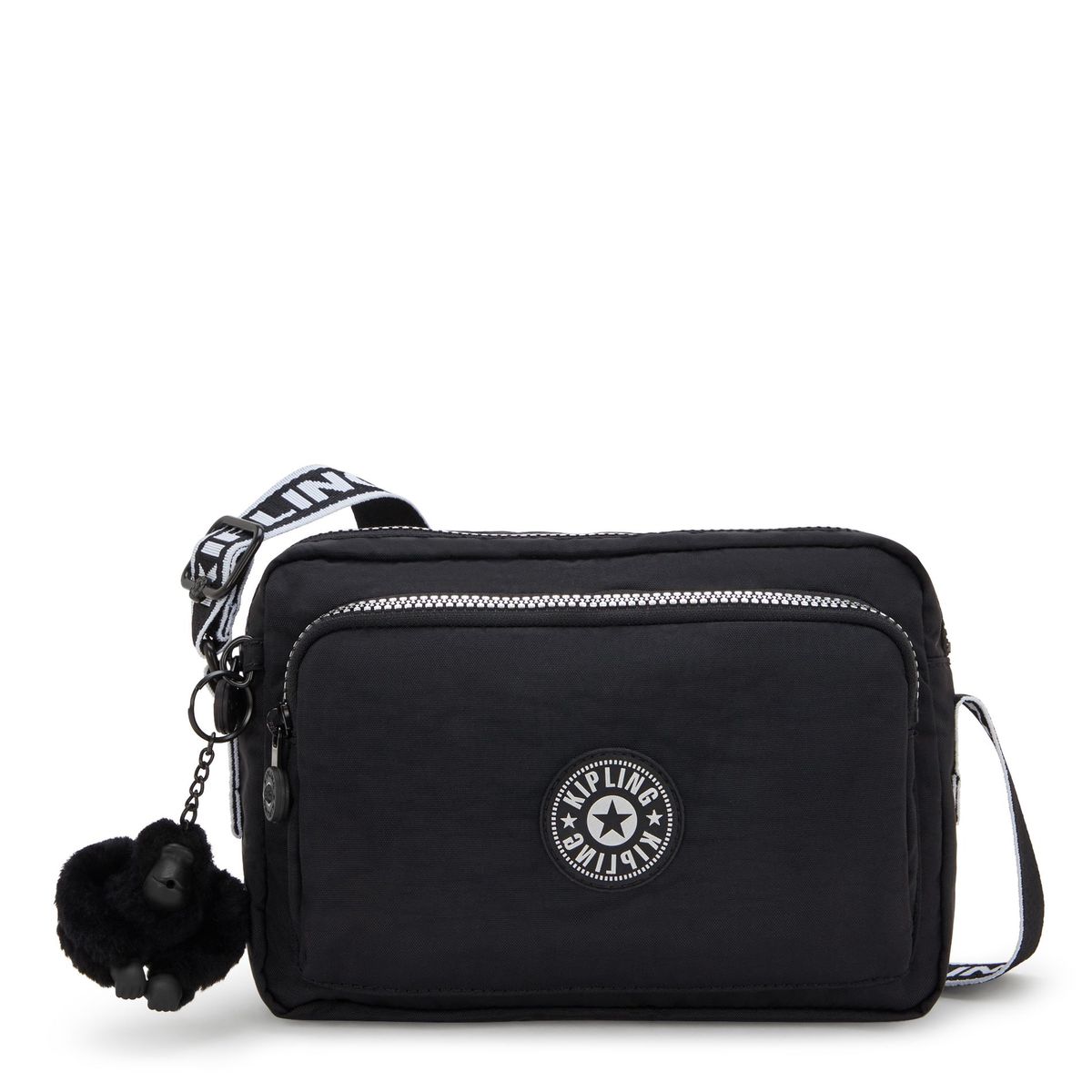 KIPLING - Cartera Mujer Abanu M Zip Negro Kipling