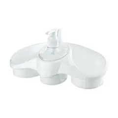 TITIZ - Set Dispensador de Jabón y Organizador Cocina - Blanco