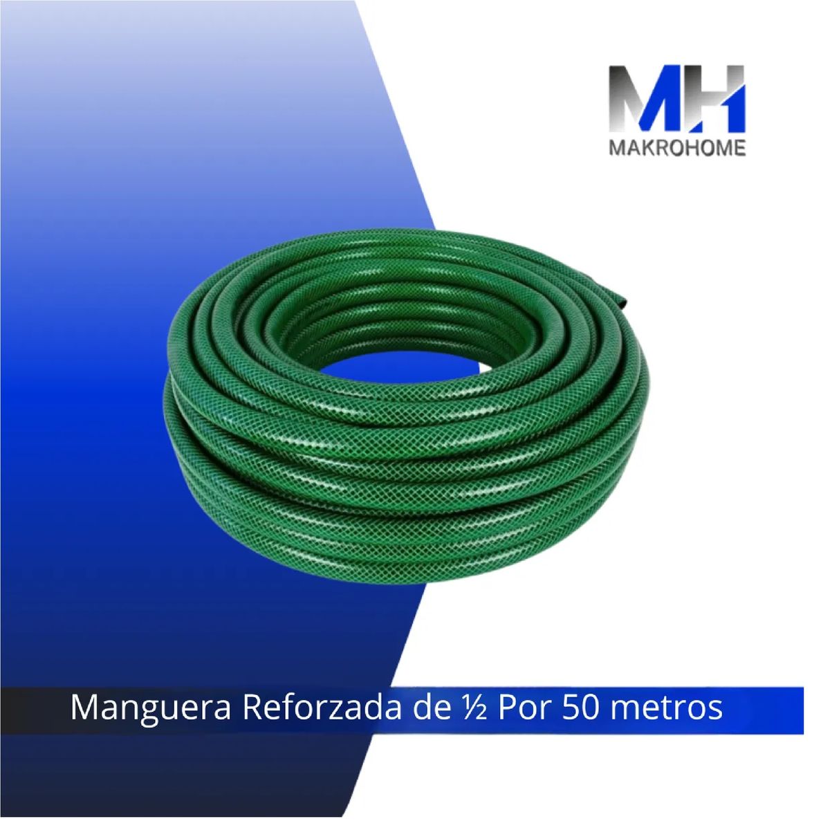GENERICO - Manguera Reforzada Jardin Media Pulgada Rollo 50 Metros