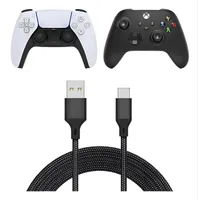 Cable De Carga Para Mando Xbox Series/ Ps5 Reforzado 3 Metro Negro Negro