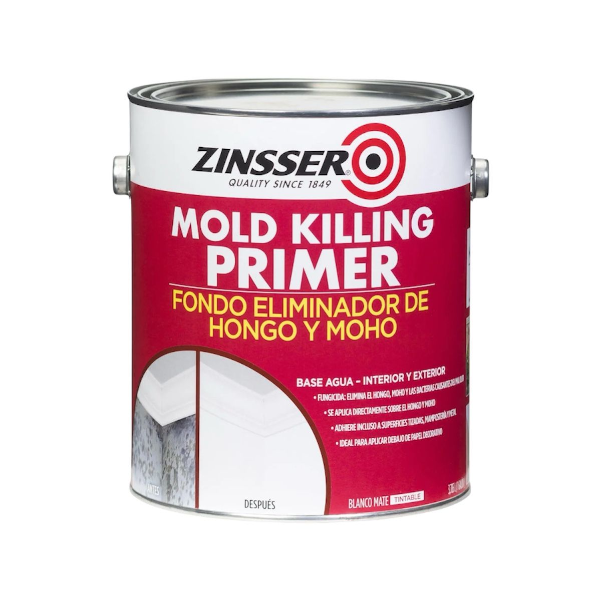 RUST OLEUM - Primer Pintura Antihongos Moho Blanco Mate 1gal