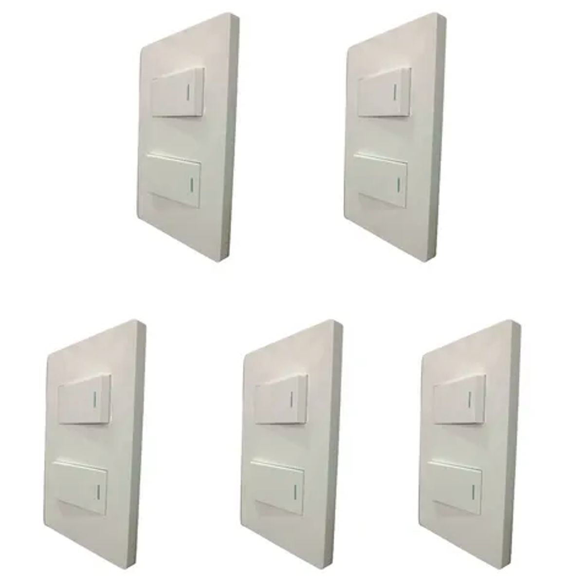 WANT - Pack 5 Interruptor ESCALERA DOBLE 9/24 250v 16A Blanco Certificado SEC
