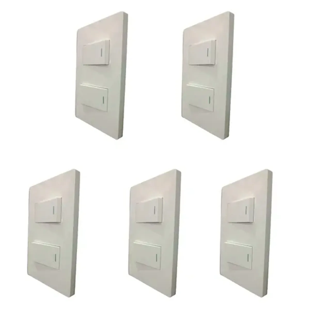 WANT - Pack 5 Interruptor ESCALERA DOBLE 9/24 250v 16A Blanco Certificado SEC