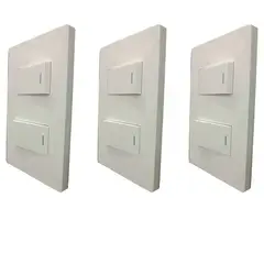 WANT - Pack 3 Interruptor ESCALERA DOBLE 9/24 250v 16a Blanco Certificado SEC
