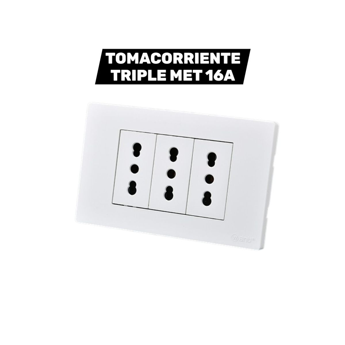 WANT - Pack 5 Enchufe Tomacorriente Triple 16a Certificado SEC ITALIAN