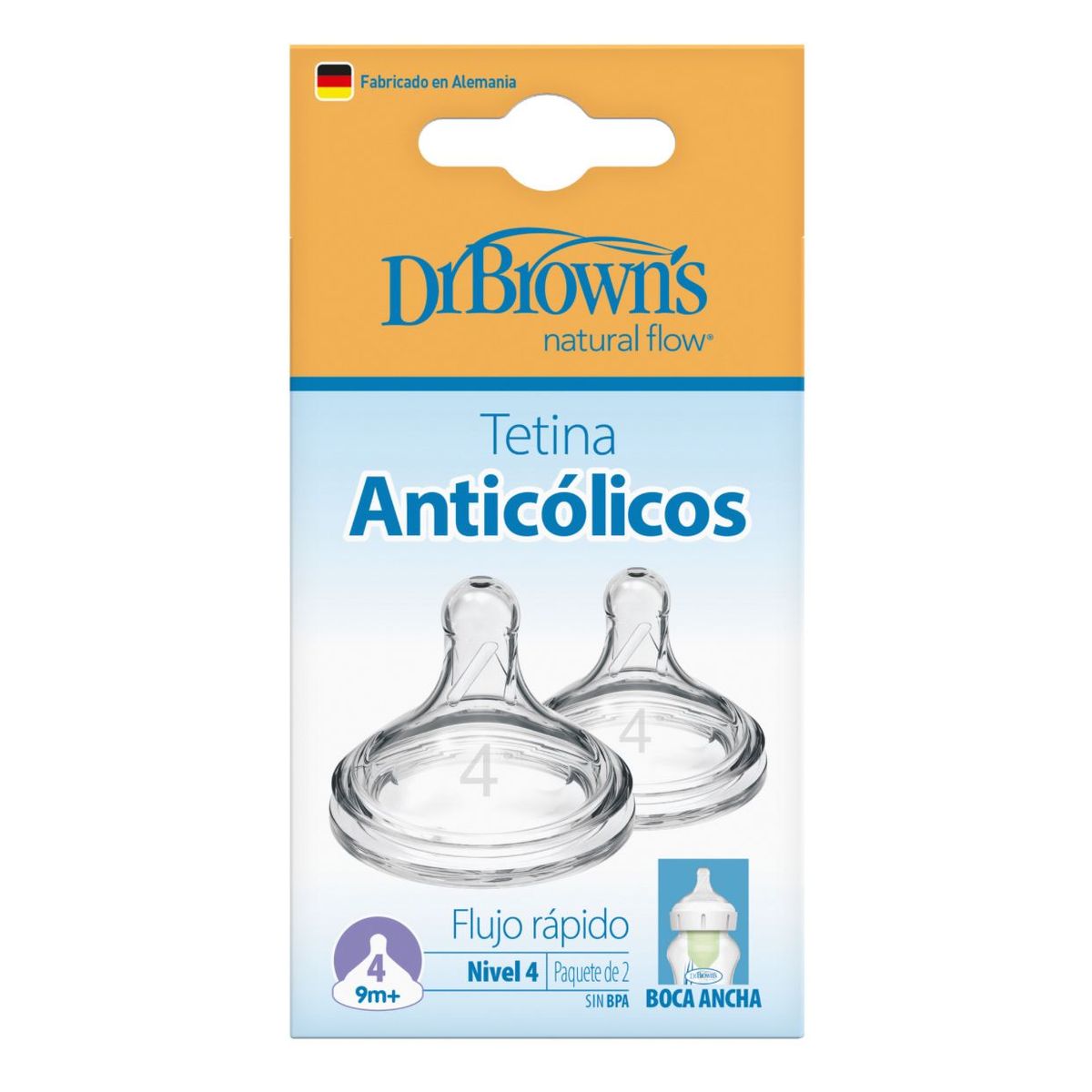 DR BROWNS - Tetina Boca Ancha Options+ 9m Dr Browns