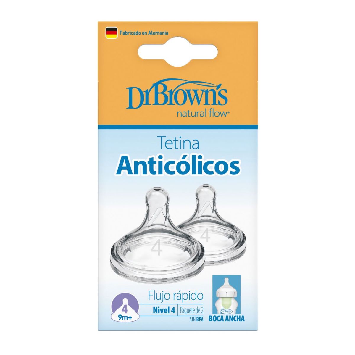 DR BROWNS - Tetina Boca Ancha Options+ 9m Dr Browns