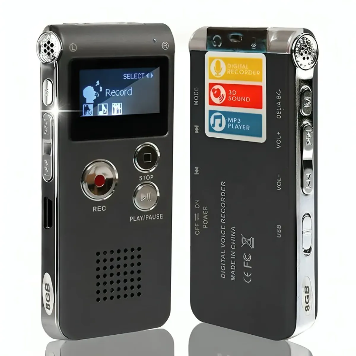 GENERICO - Grabadora Digital Profesional De Voz 8gb Mp3